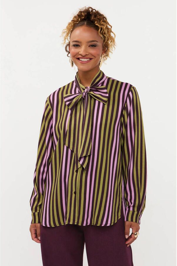 Ydence gestreepte blouse meerkleurig