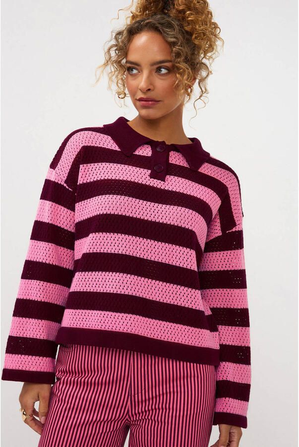 YDENCE Dames Truien & Vesten Knitted Top Agnes Roze - Foto 5