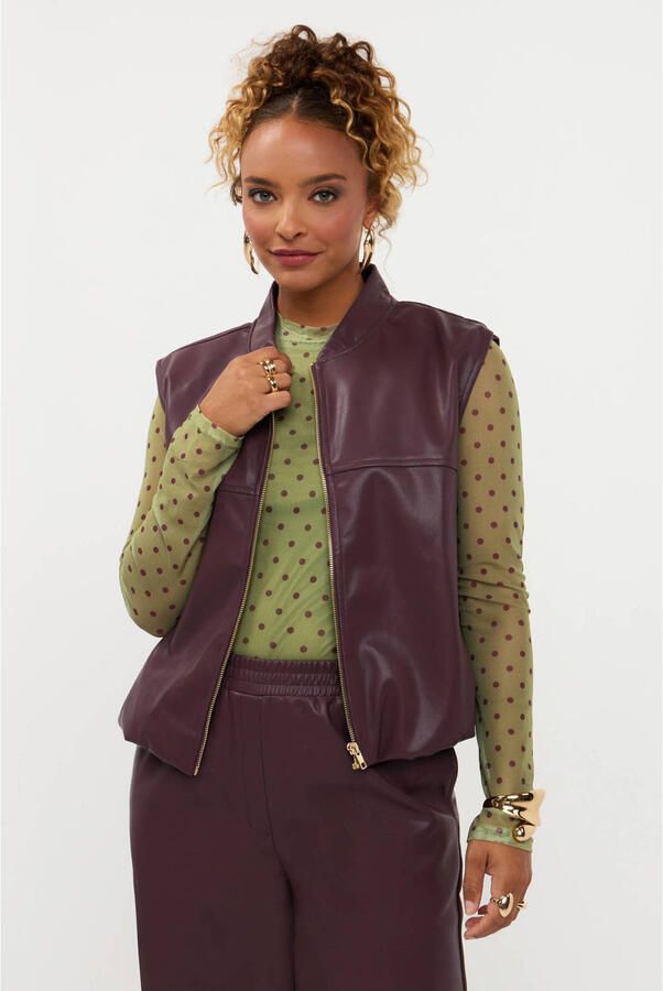 Ydence gilet aubergine