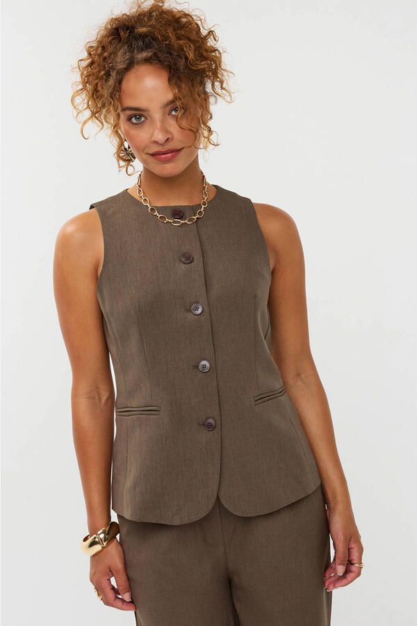 YDENCE Dames Blazers Gilet Mellie Bruin - Foto 7