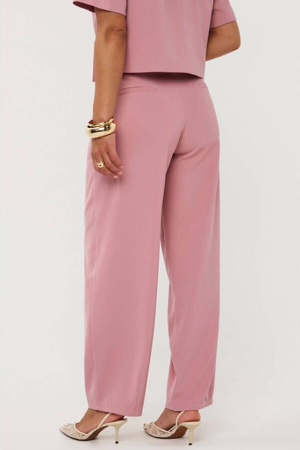 Ydence high waist barrel broek roze