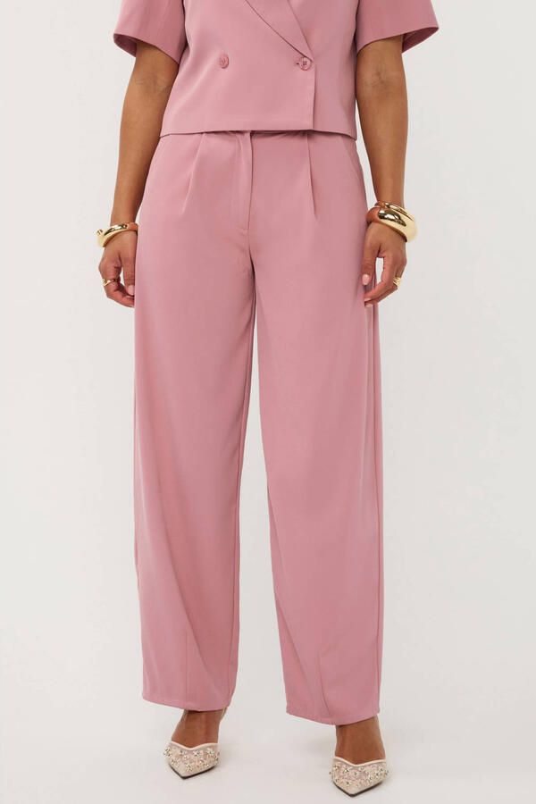 Ydence high waist barrel broek roze - Foto 2
