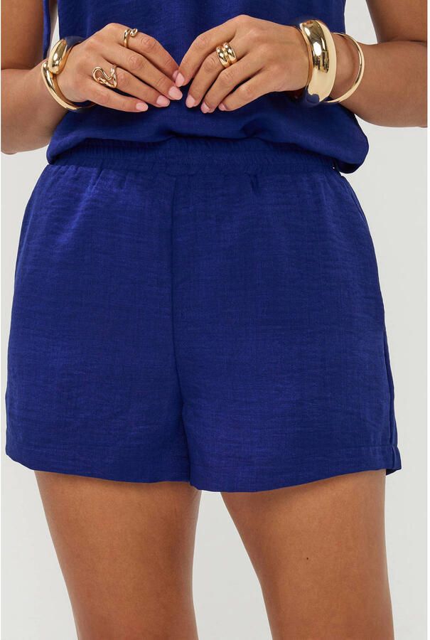 Ydence high waist regular fit casual short blauw - Foto 3