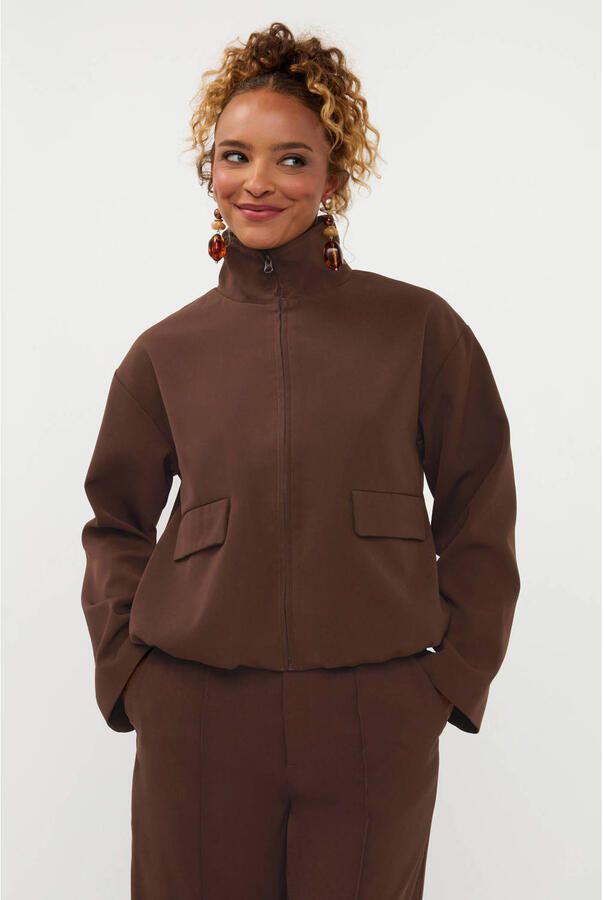 YDENCE Dames Jassen Jacket Davis Bruin