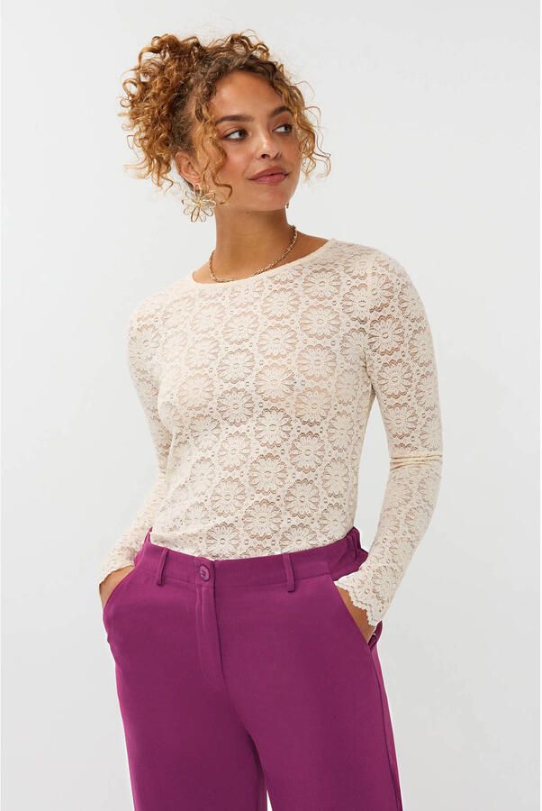 YDENCE Dames Tops & T-shirts Top Loiza Ecru - Foto 7