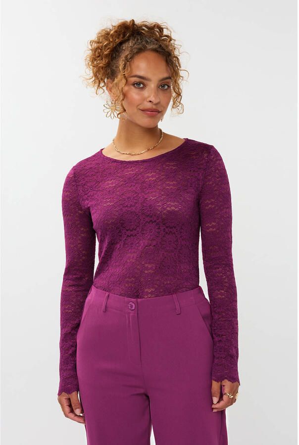 YDENCE Dames Tops & T-shirts Top Loiza Bordeaux - Foto 5