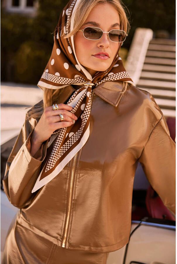 YDENCE Dames Jassen Jacket Faye Bruin - Foto 3