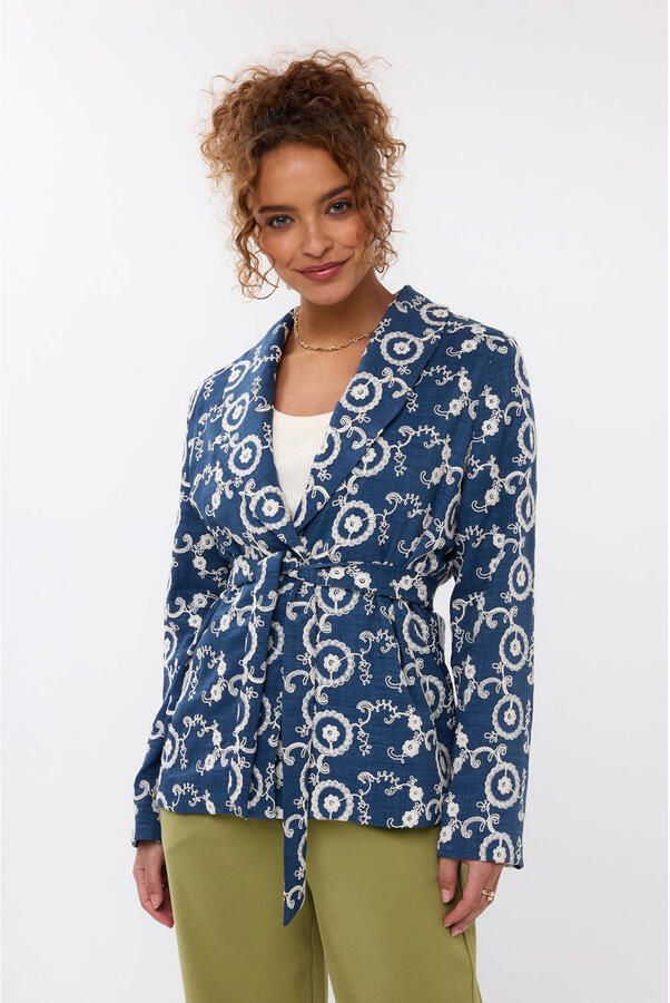 YDENCE Dames Blazers Kimono Kelly Blauw - Foto 7