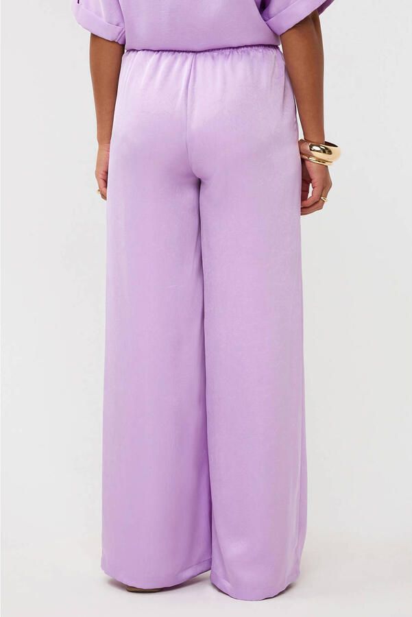 Ydence regular waist tall casual broek lila - Foto 7
