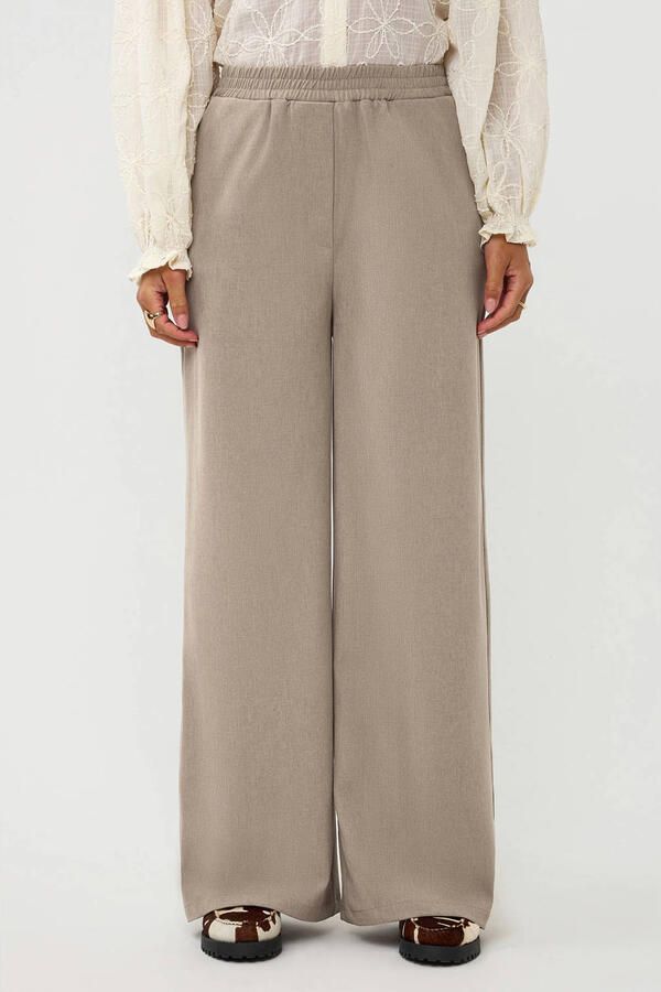 Ydence straight high waist casual broek beige - Foto 5