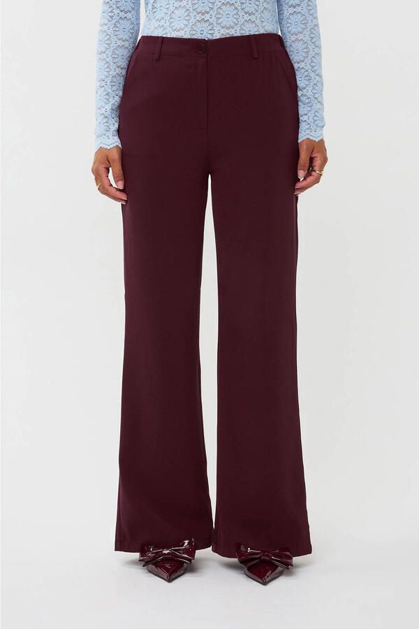 YDENCE Dames Broeken Pants Solange Tall Bordeaux TALL - Foto 5