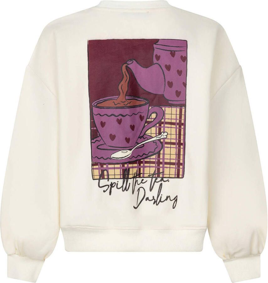 Ydence sweater met backprint ecru - Foto 2