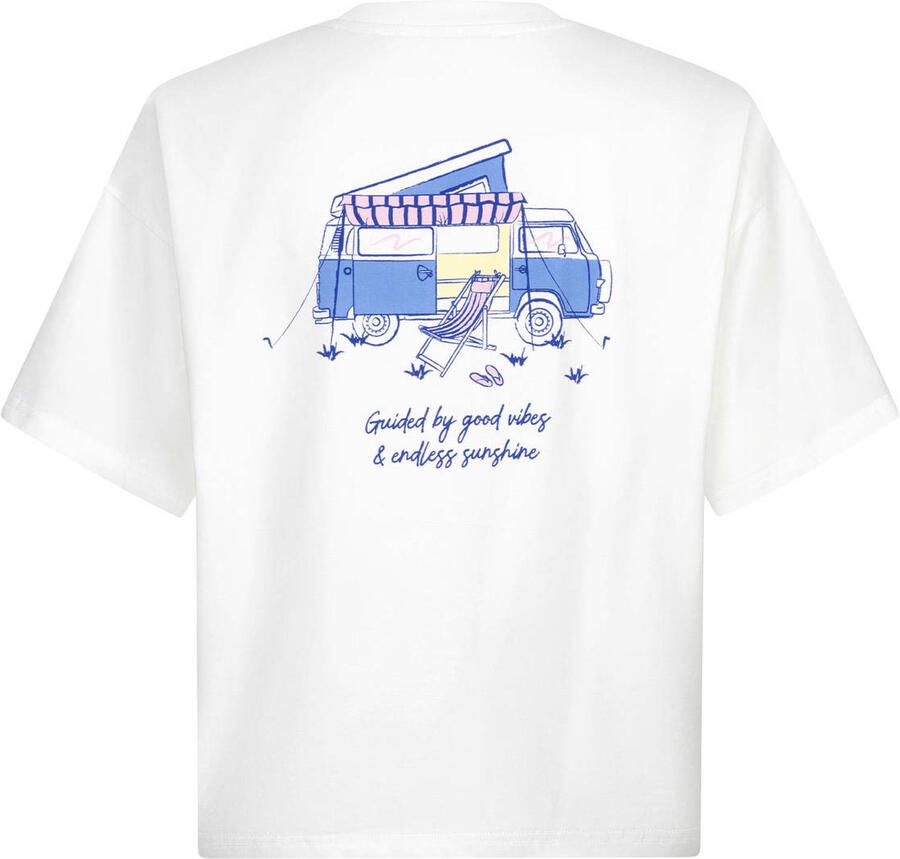 Ydence T-shirt met backprint wit - Foto 2