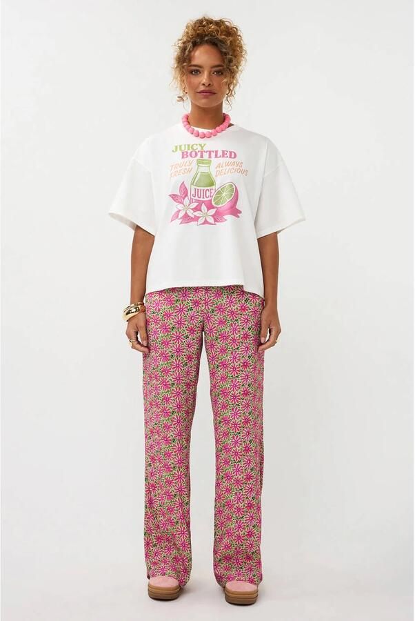 YDENCE Dames Tops & T-shirts T-shirt Juicy Bottle Gebroken Wit - Foto 7