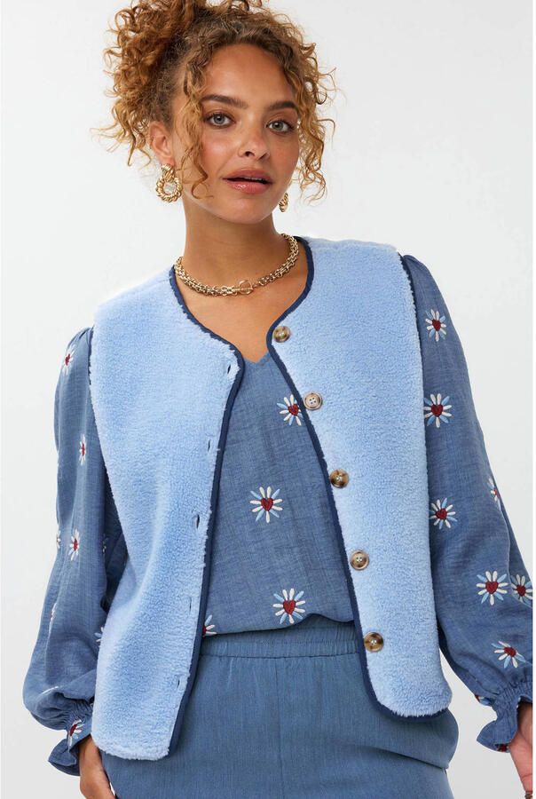 YDENCE Dames Blazers Gilet Puck Lichtblauw - Foto 6
