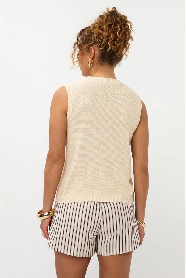 YDENCE Dames Tops & T-shirts Knitted Top Mona Creme - Foto 6