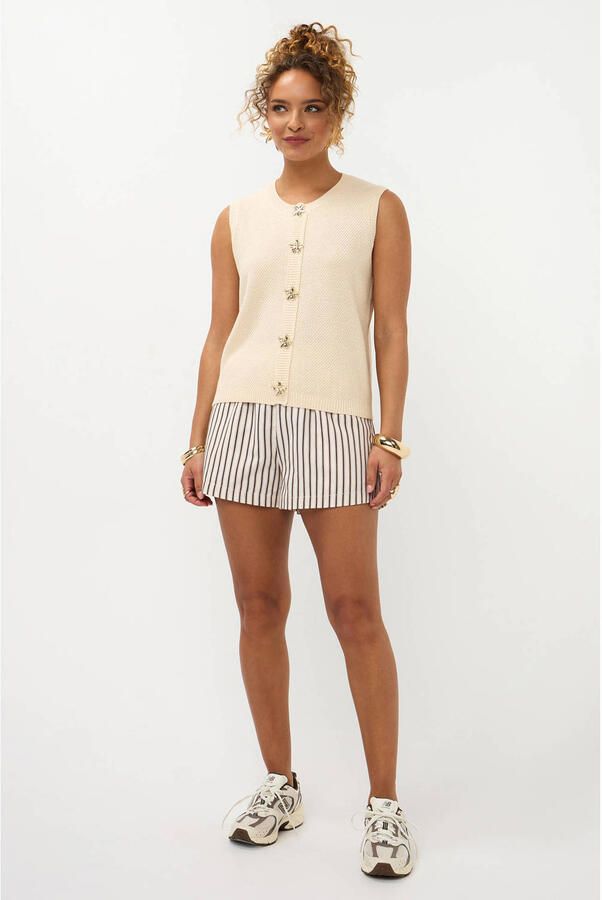 YDENCE Dames Tops & T-shirts Knitted Top Mona Creme - Foto 7