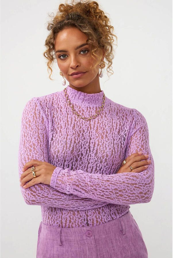 YDENCE Dames Tops & T-shirts Top Roberta Lila - Foto 6