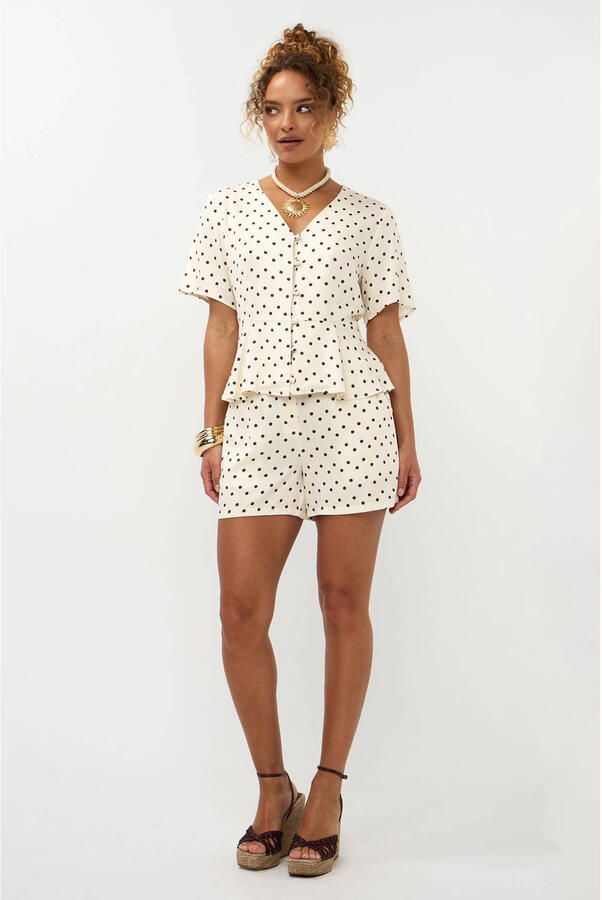 YDENCE Dames Tops & T-shirts Top Luna Ecru - Foto 6