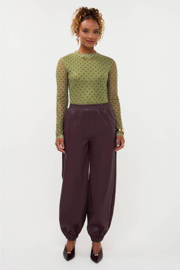 Ydence top met stippen groen - Foto 3