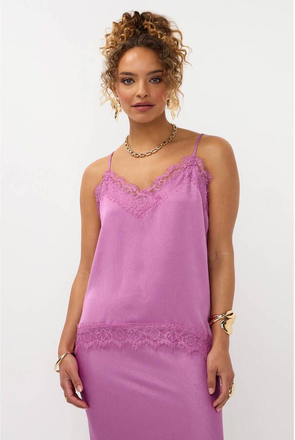 YDENCE Dames Tops & T-shirts Top Callie Fuchsia - Foto 5