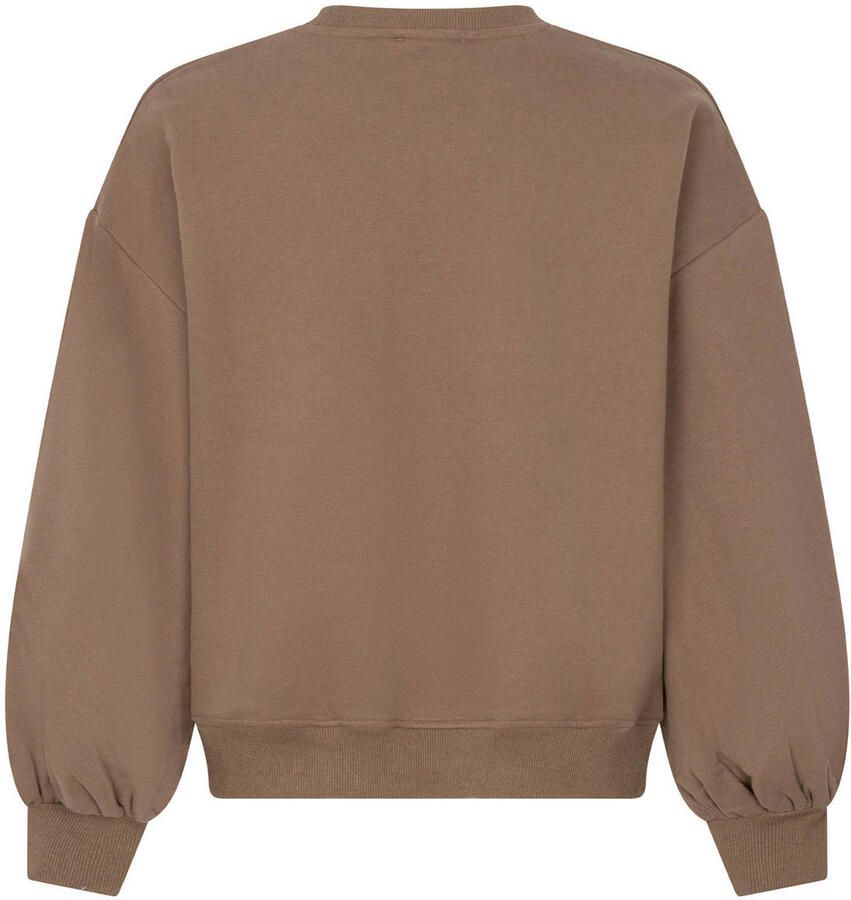 Ydence trui met print taupe