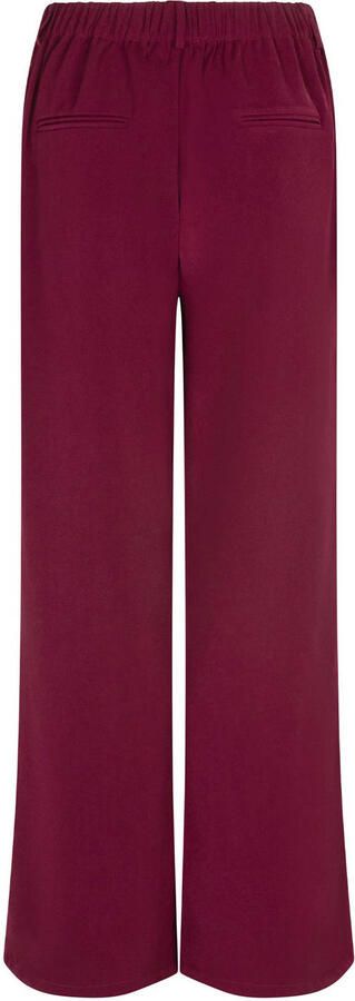 Ydence wide leg broek donkerrood