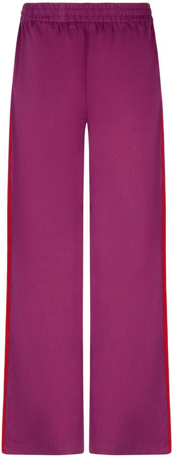 Ydence wide leg regular waist casual broek paars - Foto 5