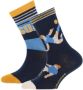 Yellow Moon sokken met print set van 2 donkerblauw Katoen All over print 23-26 - Thumbnail 1