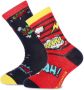 Yellow Moon sokken met print set van 2 rood zwart Katoen All over print 23-26 - Thumbnail 1