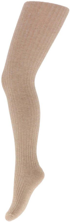 Yellow Moon ribgebreide maillot beige Panty Meisjes Katoen Effen maat 152-164
