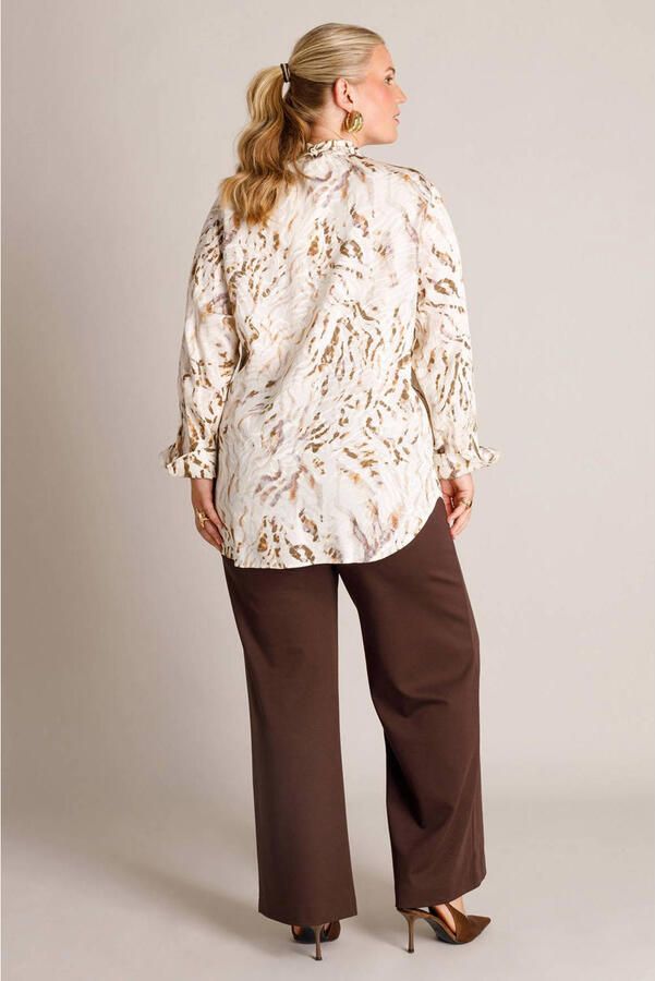 Yest Curve blouse Plus Size met ceintuur en print meerkleurig - Foto 2