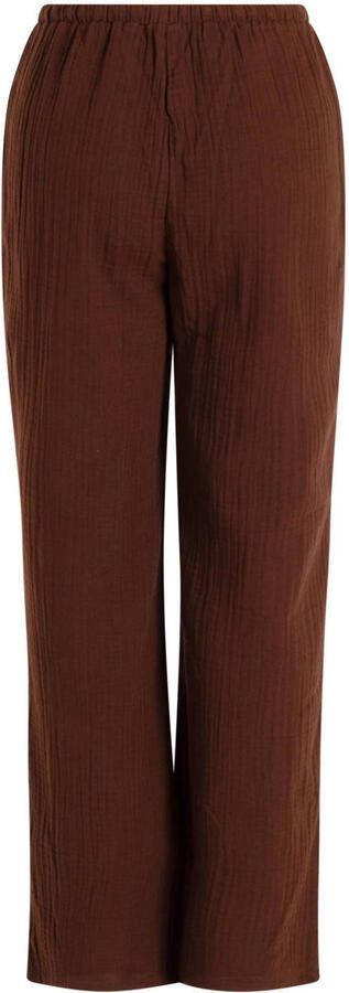 Yest Curve bootcut high waist casual broek donkerbruin - Foto 3