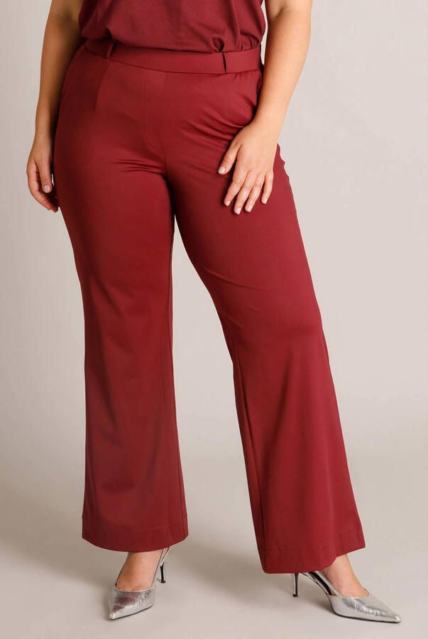 Yest Curve flared broek Plus Size rood