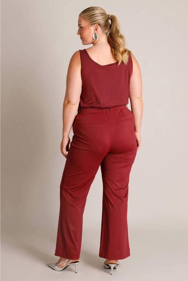 Yest Curve flared broek Plus Size rood - Foto 2