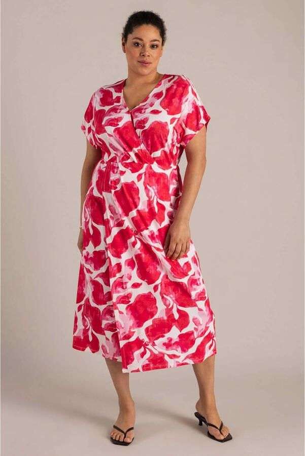 Yest Curve gebloemde zomerjurk rood - Foto 3