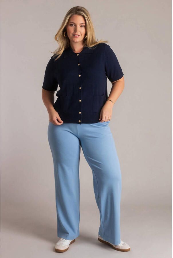 Yest Curve gebreid vest blauw - Foto 2