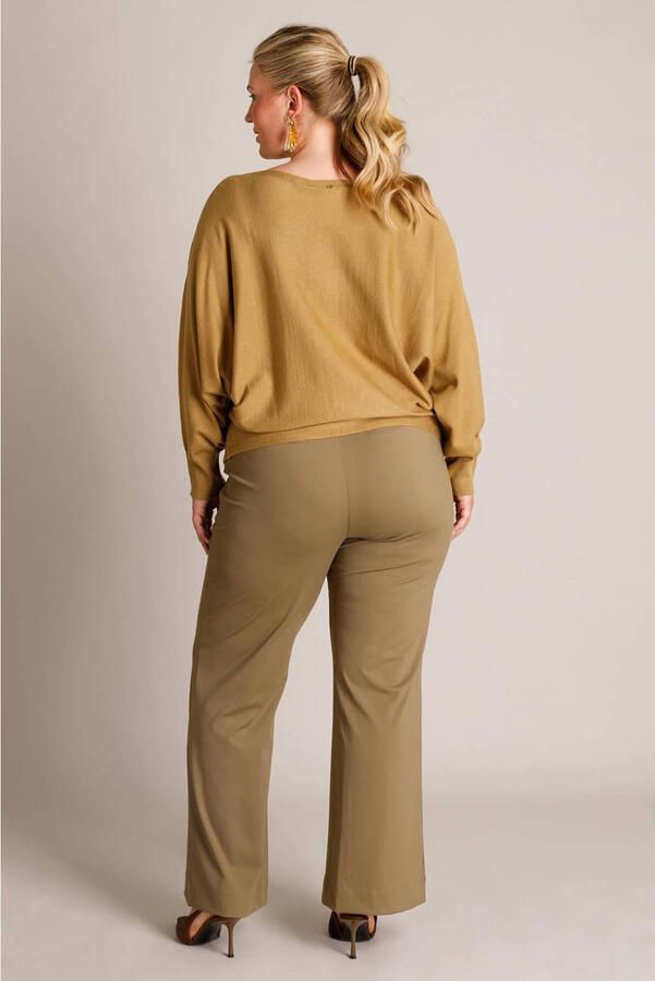 Yest Curve gebreide trui Plus Size brons - Foto 2