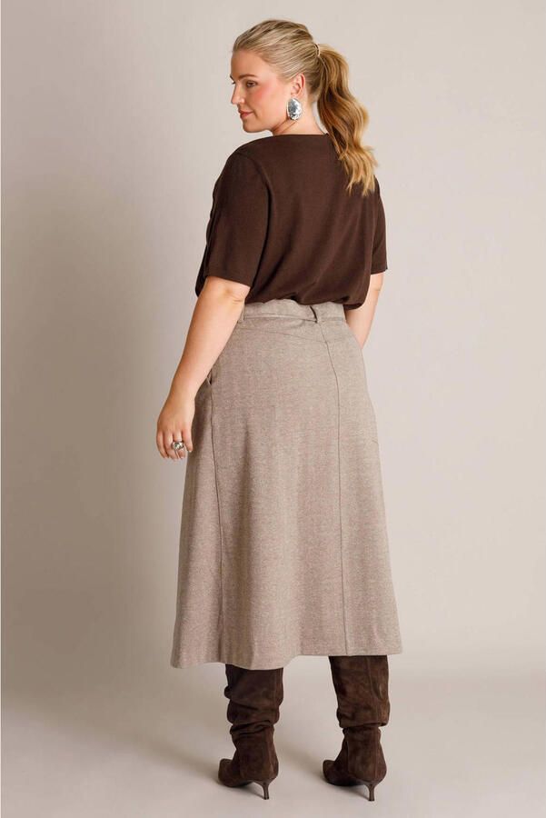 Yest Curve gebreide vest Plus Size bruin - Foto 2