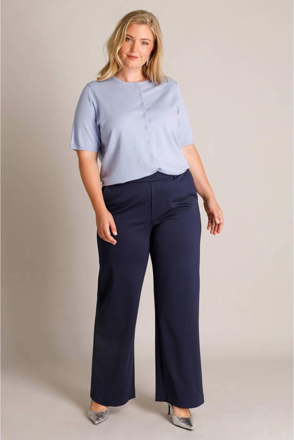Yest Curve gebreide vest Plus Size lichtblauw - Foto 2