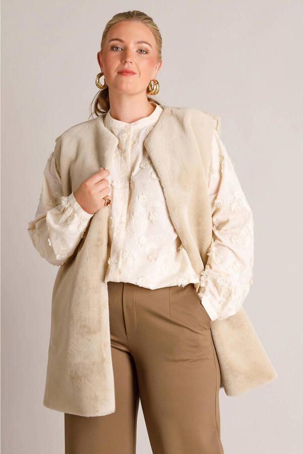 Yest Curve gilet Plus Size beige