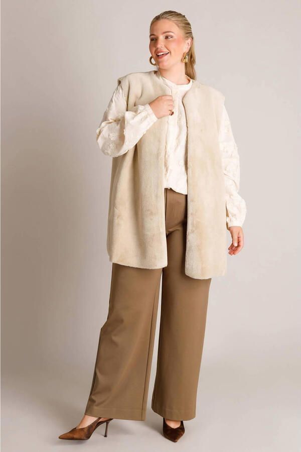 Yest Curve gilet Plus Size beige - Foto 3