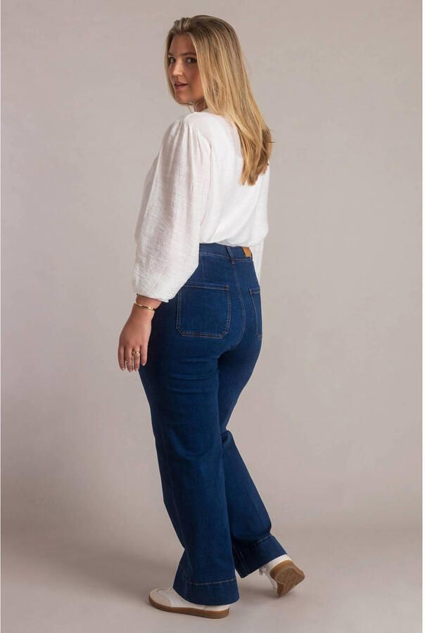 Yest Curve high waist bootcut jeans dark blue denim - Foto 2