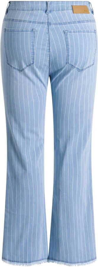 Yest Curve high waist gestreepte bootcut jeans light blue denim - Foto 3