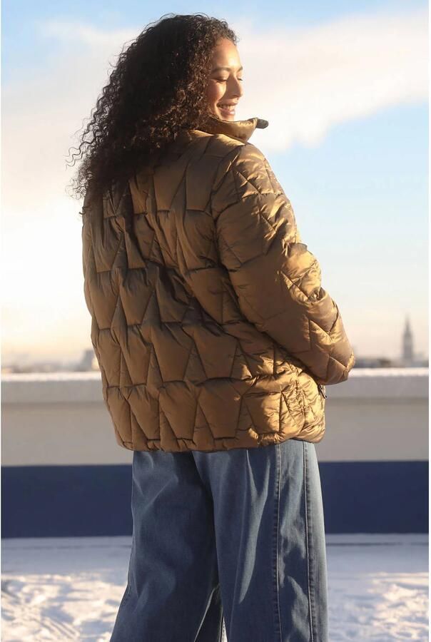 Yest Curve Plus Size winterjas bruin - Foto 2