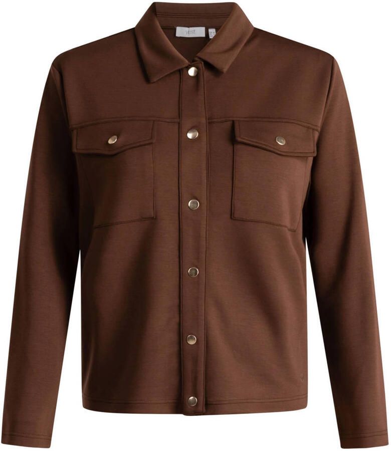 Yest Curve jas Plus Size bruin