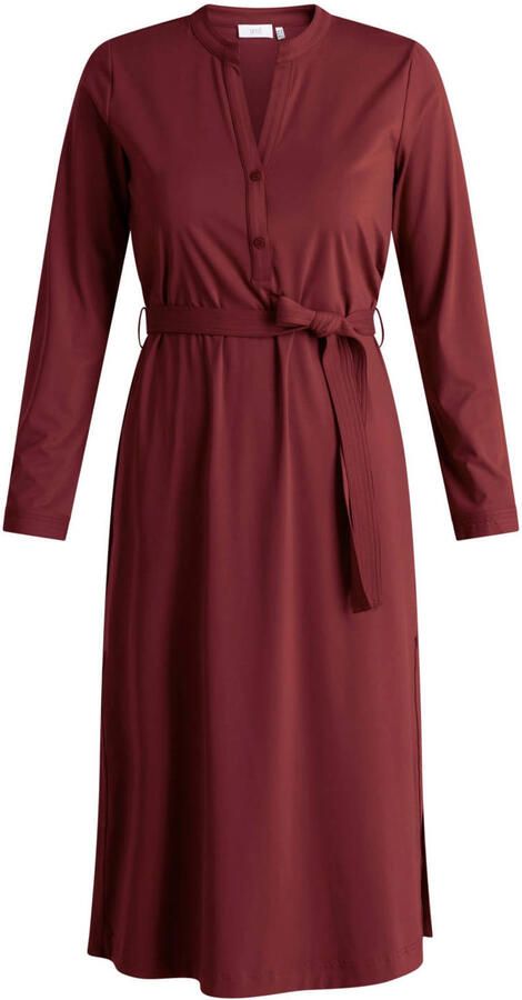 Yest Curve jurk met ceintuur Plus Size rood