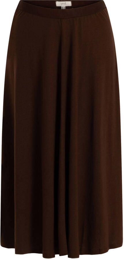 Yest Curve midi rok plooirok donkerbruin - Foto 3