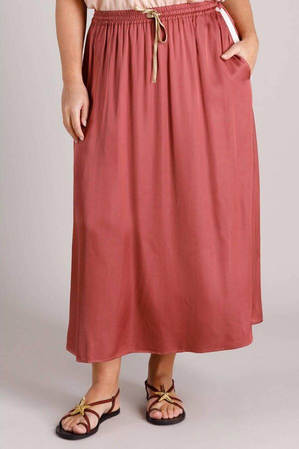Yest Curve midi rok roodbruin
