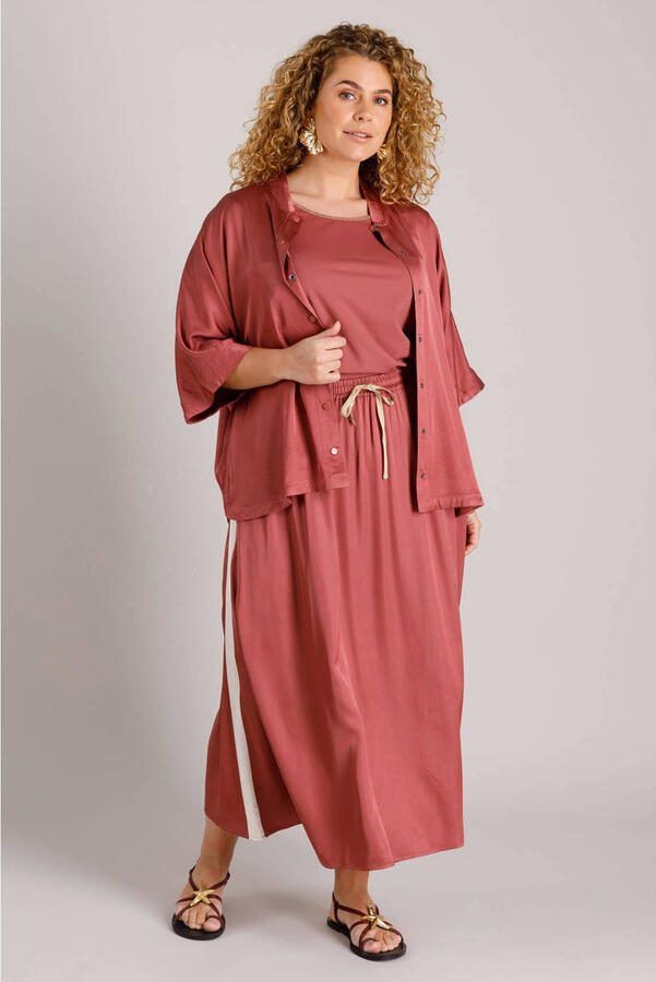 Yest Curve midi rok roodbruin - Foto 2